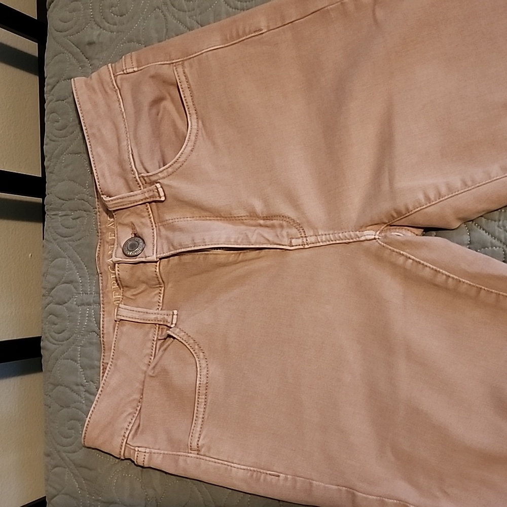 American Eagle super stretch skinny jeans, pink, size 4